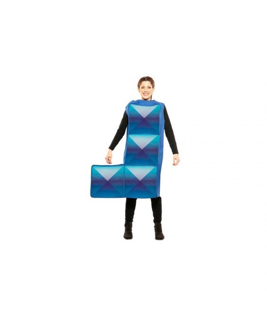 Disfraz de Tetris azul J  adulto