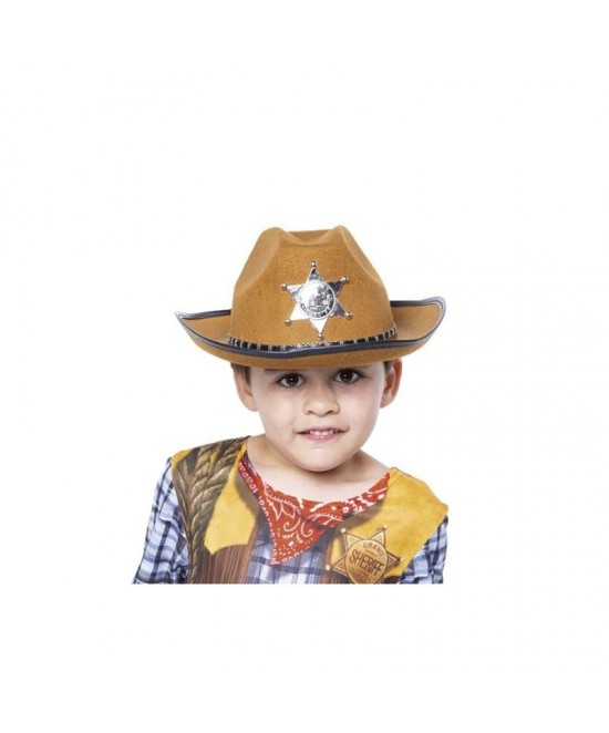 Sombrero Sheriff marrón infantil