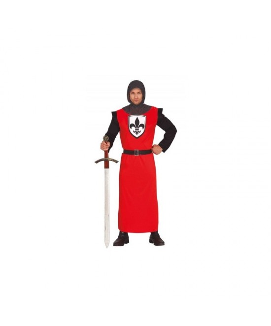 Disfraz guerrero rojo medieval adulto