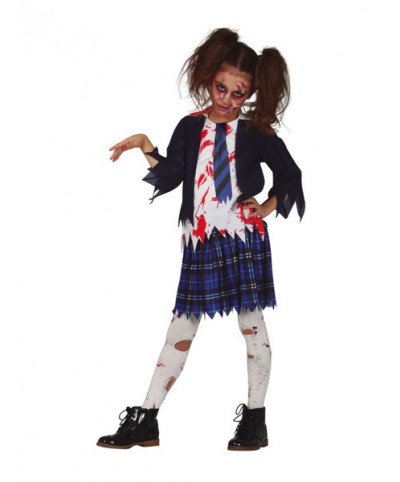 Disfraz estudiante zombie niña