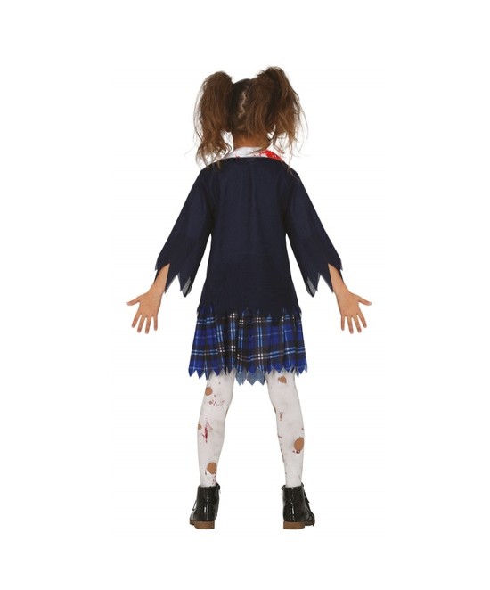 Disfraz estudiante zombie niña