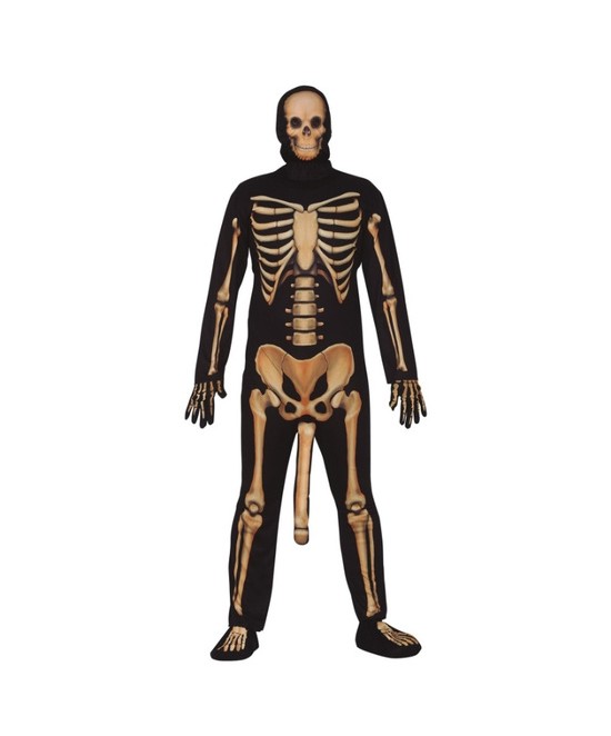 Disfraz Esqueleto con pisha adulto