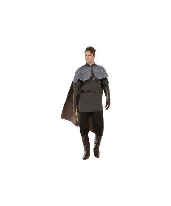 Disfraz Señor medieval lujo gris adulto