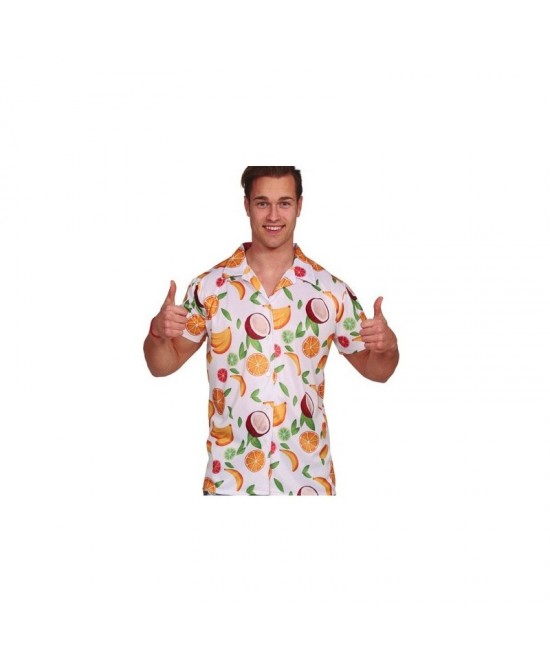 Camisa Hawaiana frutas adulto