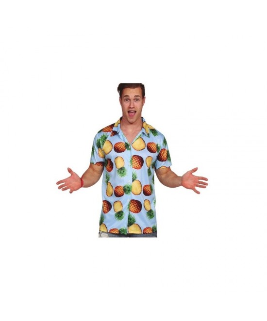 Camisa Hawaiana piñas adulto