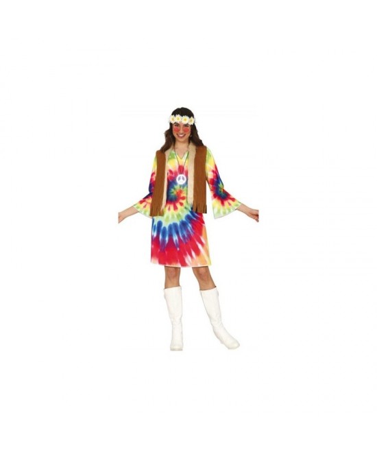 Disfraz Hippie colores para mujer
