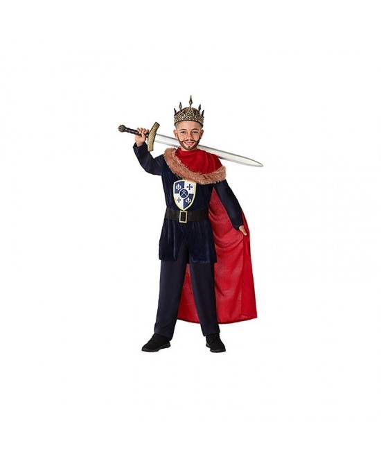 Disfraz Rey medieval rojo infantil