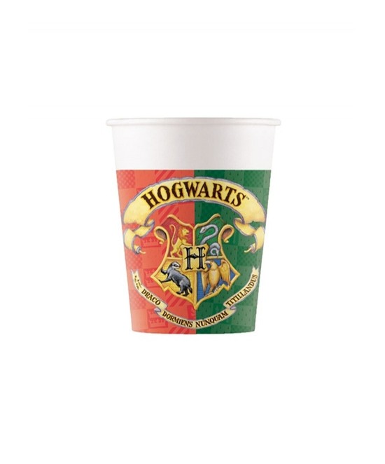 8 Vasos Harry Potter Hogwarts 20cl.