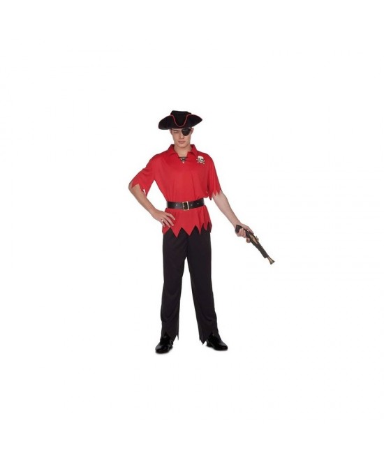 Disfraz Pirata rojo adulto