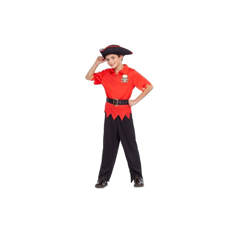 Disfraz Pirata rojo infantil