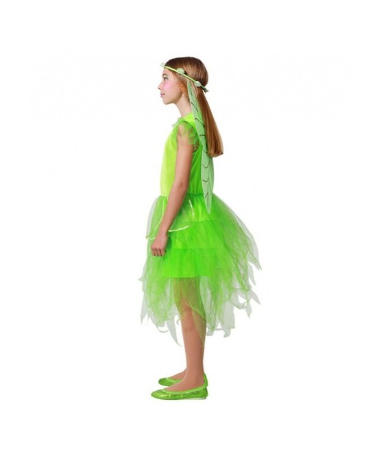 Disfraz hada verde con alas infantil