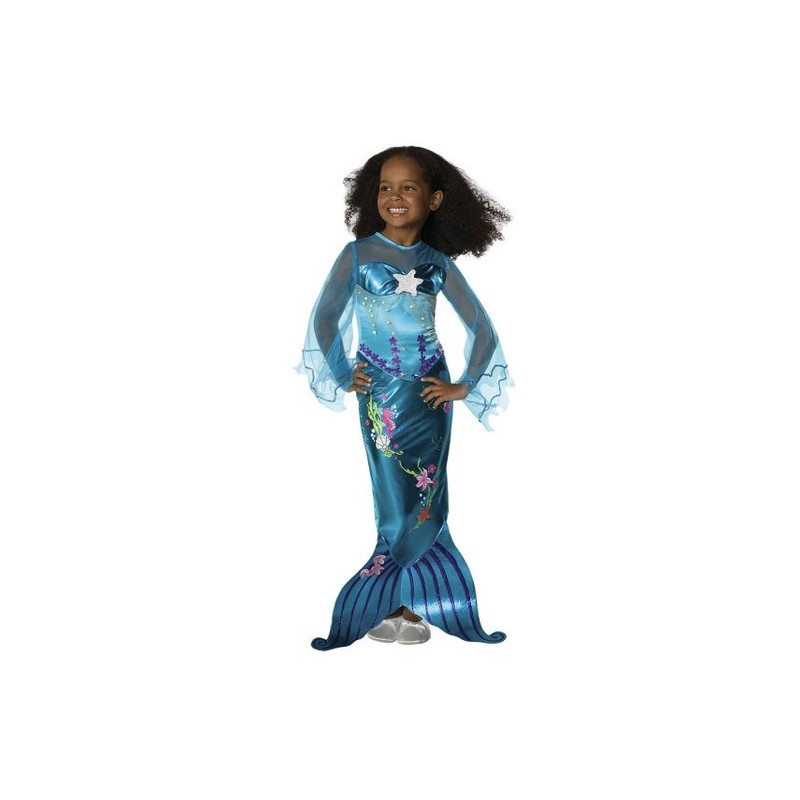 Disfraz Sirenita azul mágico infantil