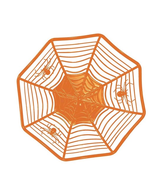 Bandeja Telaraña Naranja 28X8cm Plástico