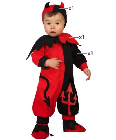 Disfraz Demonio rojo/negro para bebés