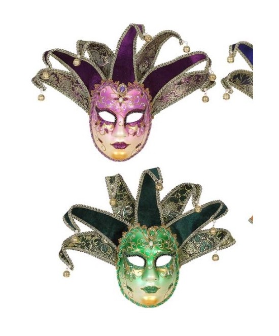 Máscara Veneciana cascabeles colores