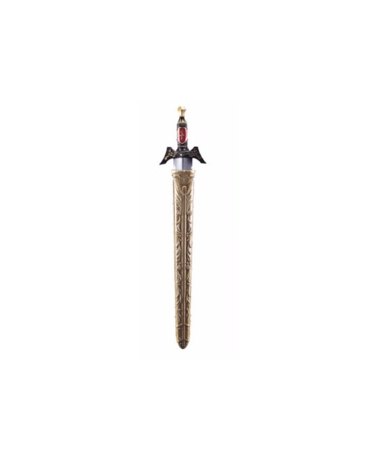 Espada medieval con funda dorada