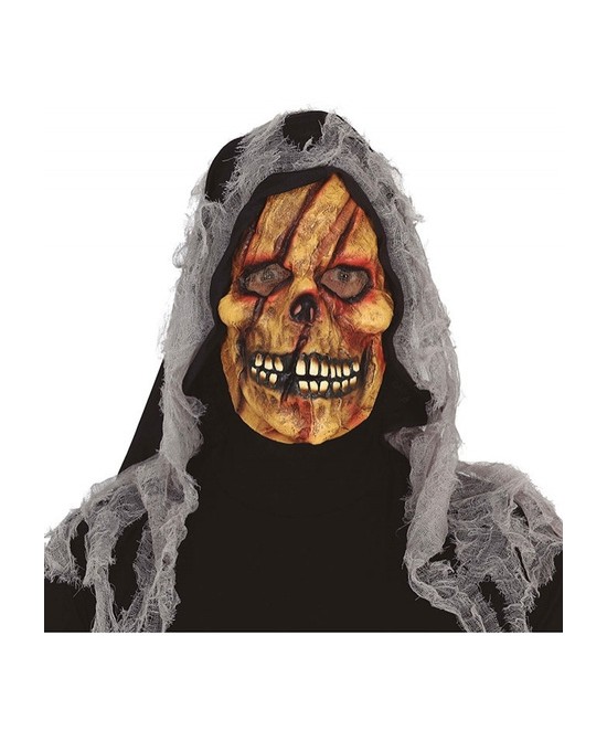 Mascara Esqueleto con Capucha PVC