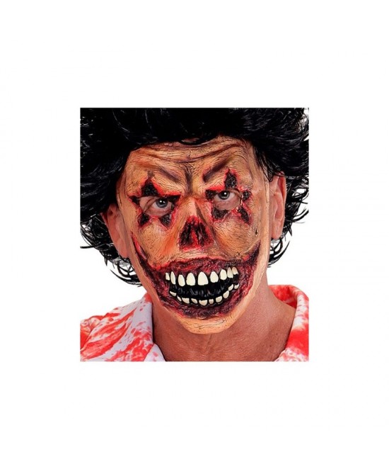 Máscara Zombie loco 1/2 cara