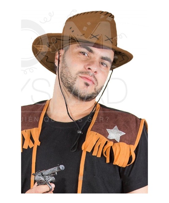 Sombrero vaquero marrón claro adulto