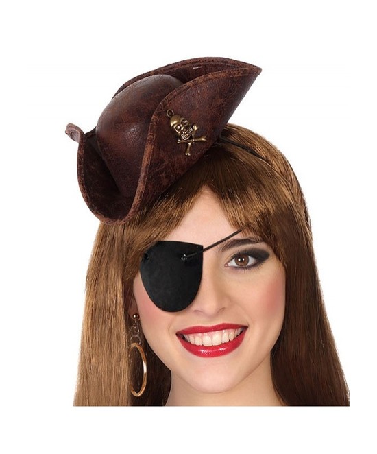 Sombrero pirata mini marrón