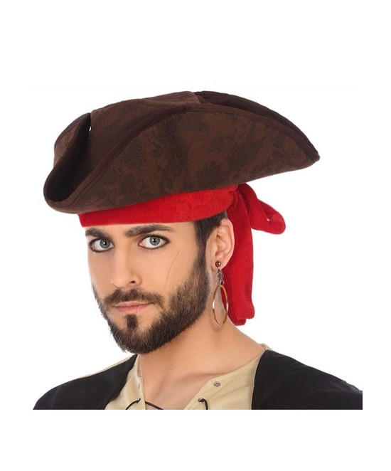 Sombrero pirata marrón adulto