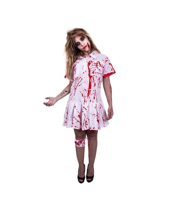 Disfraz enfermera sexy zombie para mujer