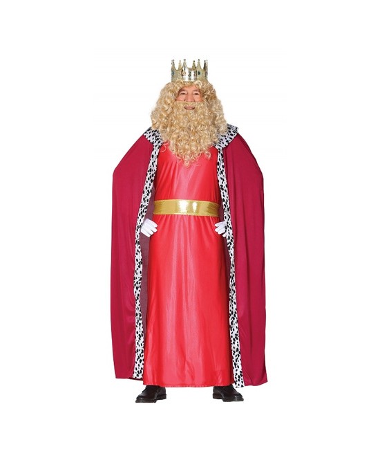 Disfraz Rey Mago rojo para adulto