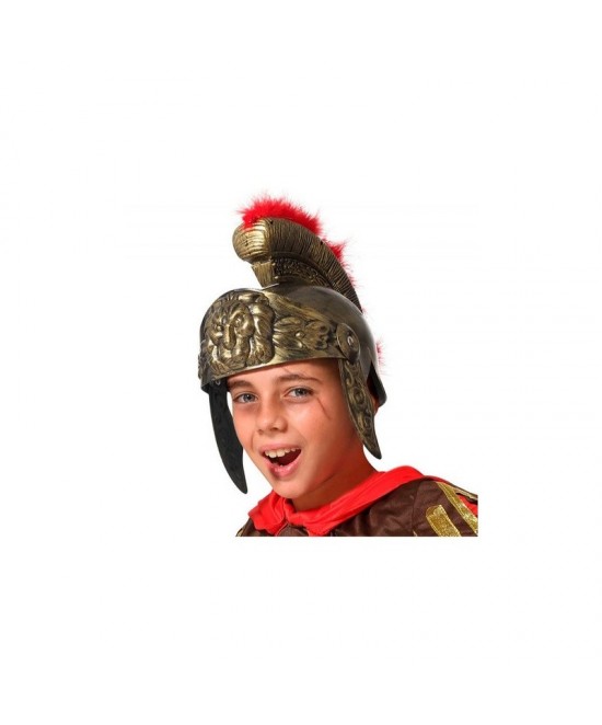Casco romano infantil con plumas