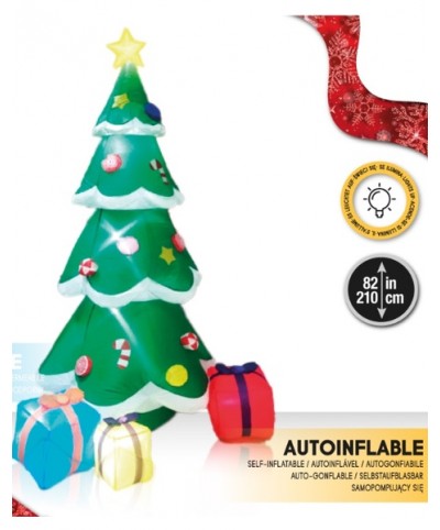 Arbol Navidad hinchable con LED 210 cms.