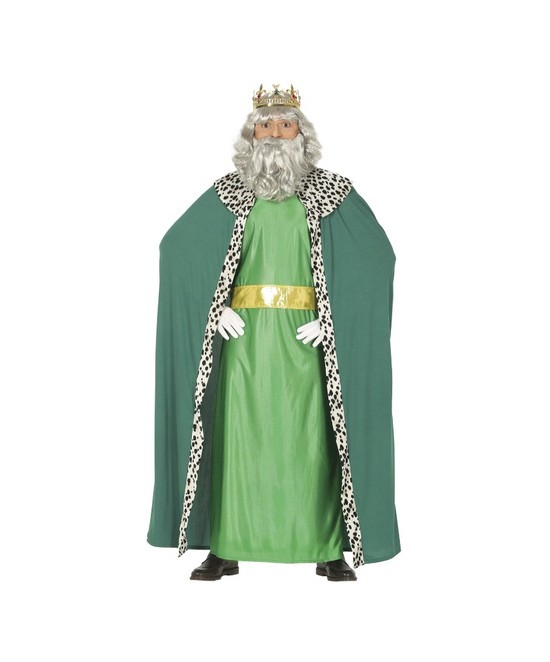 Disfraz Rey Mago verde para adulto