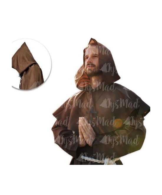 Capucha medieval marrón para adultos