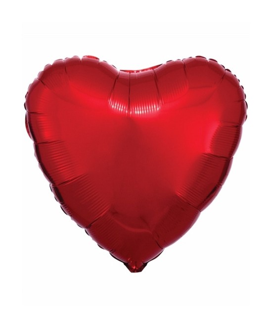 Globo corazón rojo foil 43 cms.