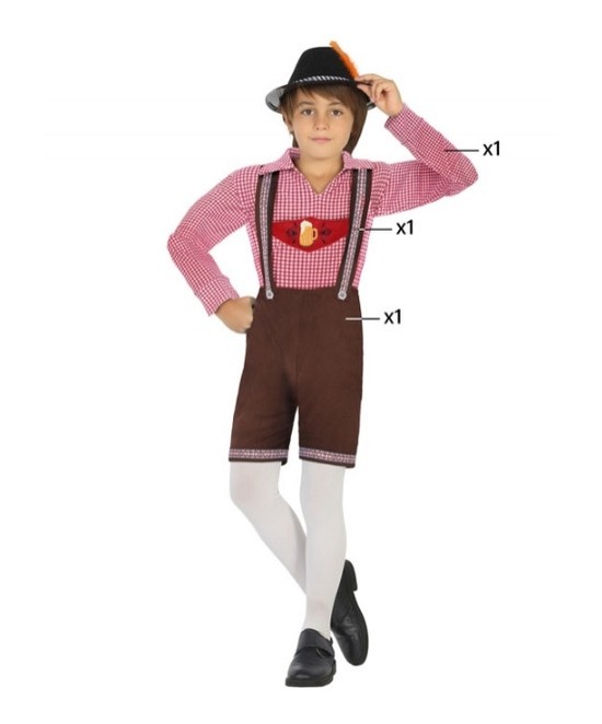 Disfraz Tiroles terciopelo para niño