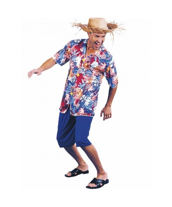 Disfraz Hawaiano Con Sombrero Adulto