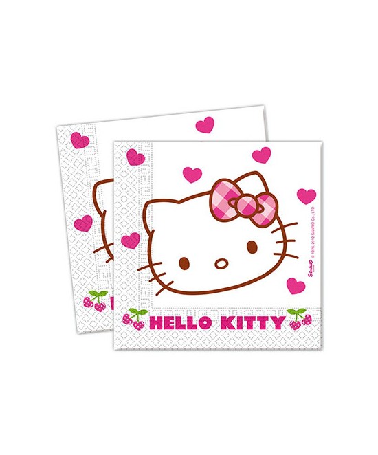 Bolsa 20 Servilletas Hello Kitty Corazón