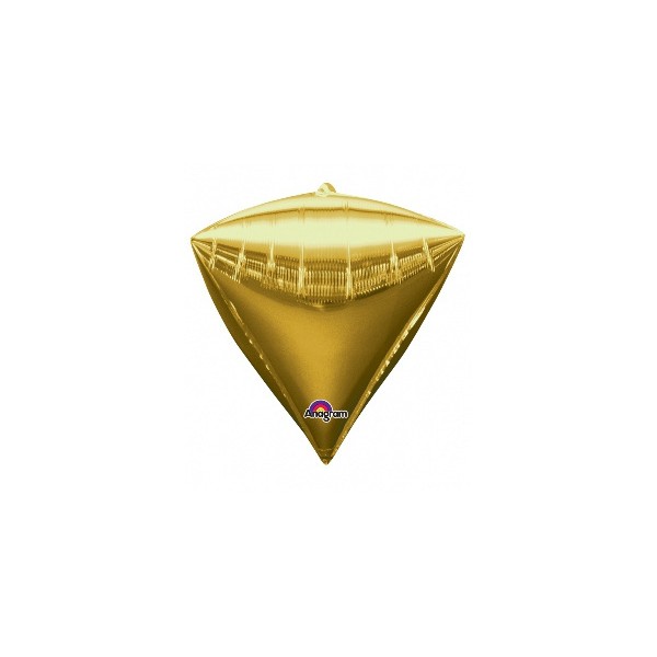 Globo Foil Forma Diamante Oro 15.