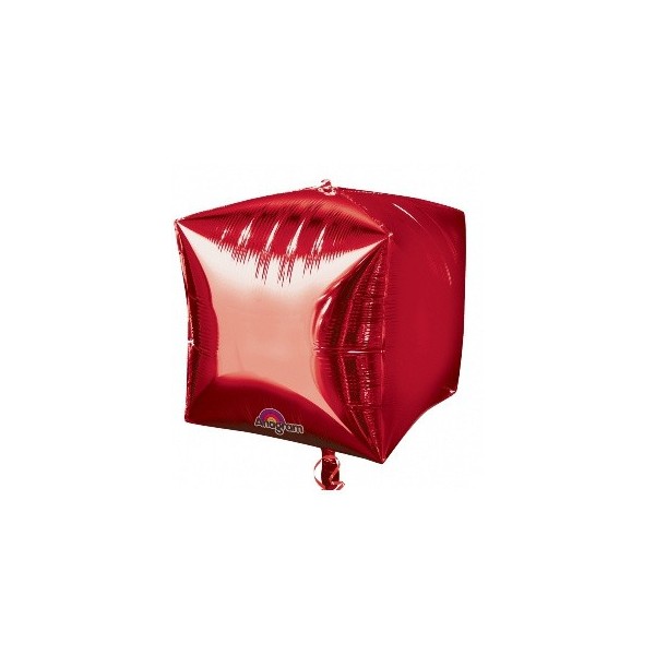 Globo  Foil Forma Cubo Rojo 15.
