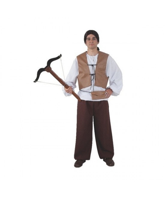Disfraz cetrero/cazador medieval adulto
