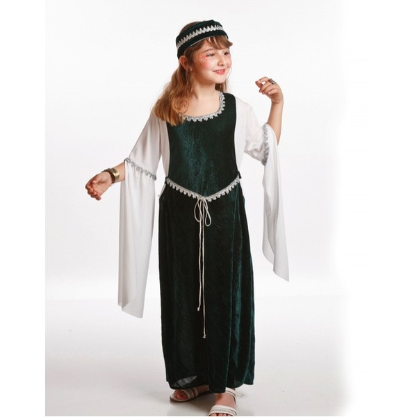 Disfraz Medieval Verde para niña