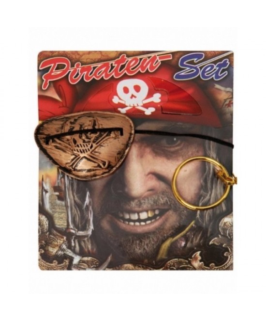 Set Pirata Parche+Pendiente+Gorro EU