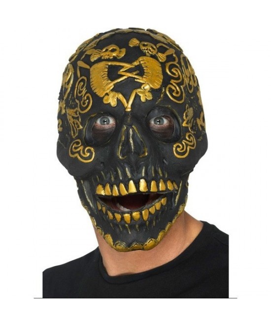 Máscara Esqueleto negro deluxe