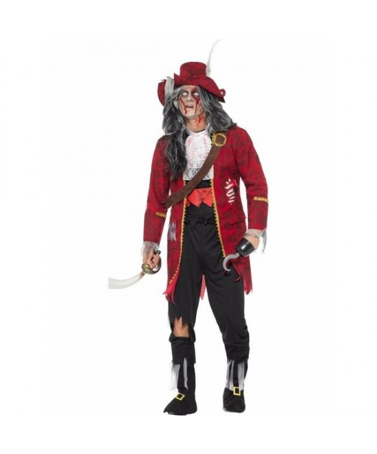 Disfraz Capitan Pirata Zombie Deluxe Ad.
