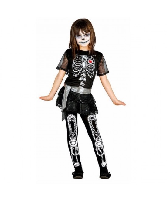 Disfraz Shiny Skeleton niña