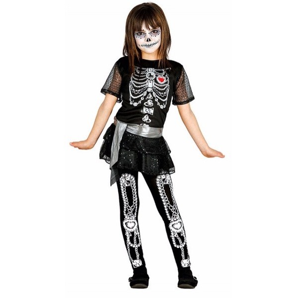 Disfraz Shiny Skeleton niña