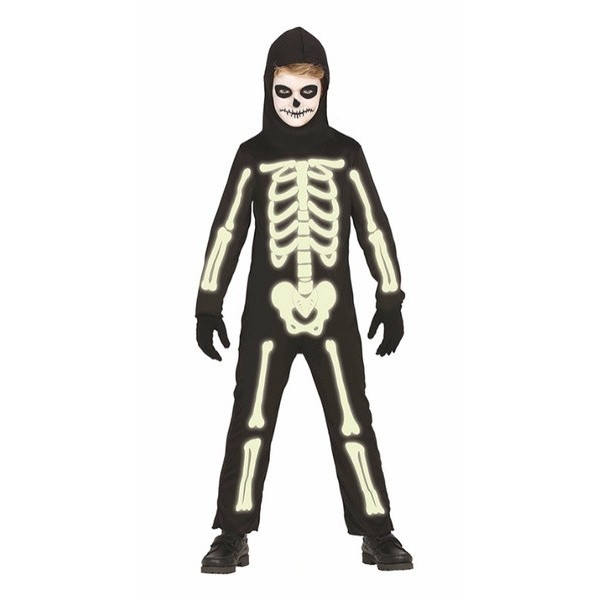 Disfraz Skeleton fosforescente infantil