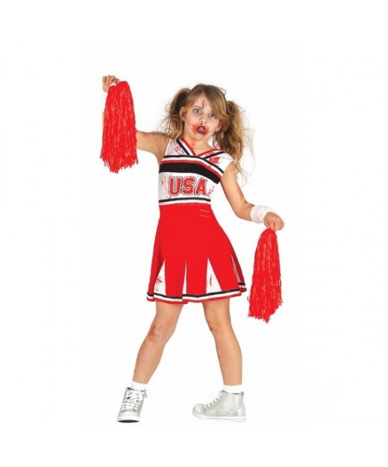 Disfraz Cheerleader zombie niña
