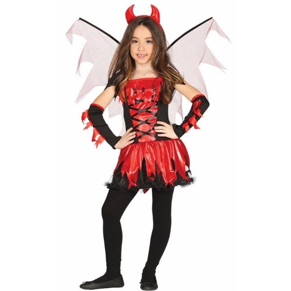 Disfraz diablesa con alas infantil