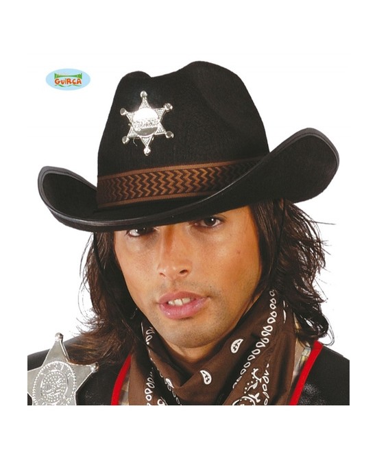 Sombrero Sheriff Fieltro negro