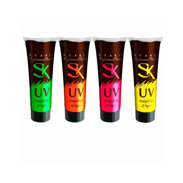Tubo maquillaje al agua colores UV 30ml